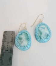 Load image into Gallery viewer, Bead embroidered Larimar