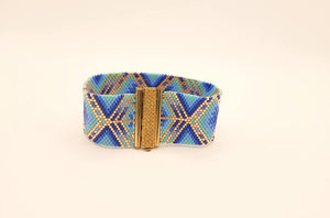 Aztec skies peyote bracelet